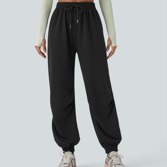 HALARA Pants - Halara High Waisted Drawstring Pocket Joggers Black Small/Regular‎